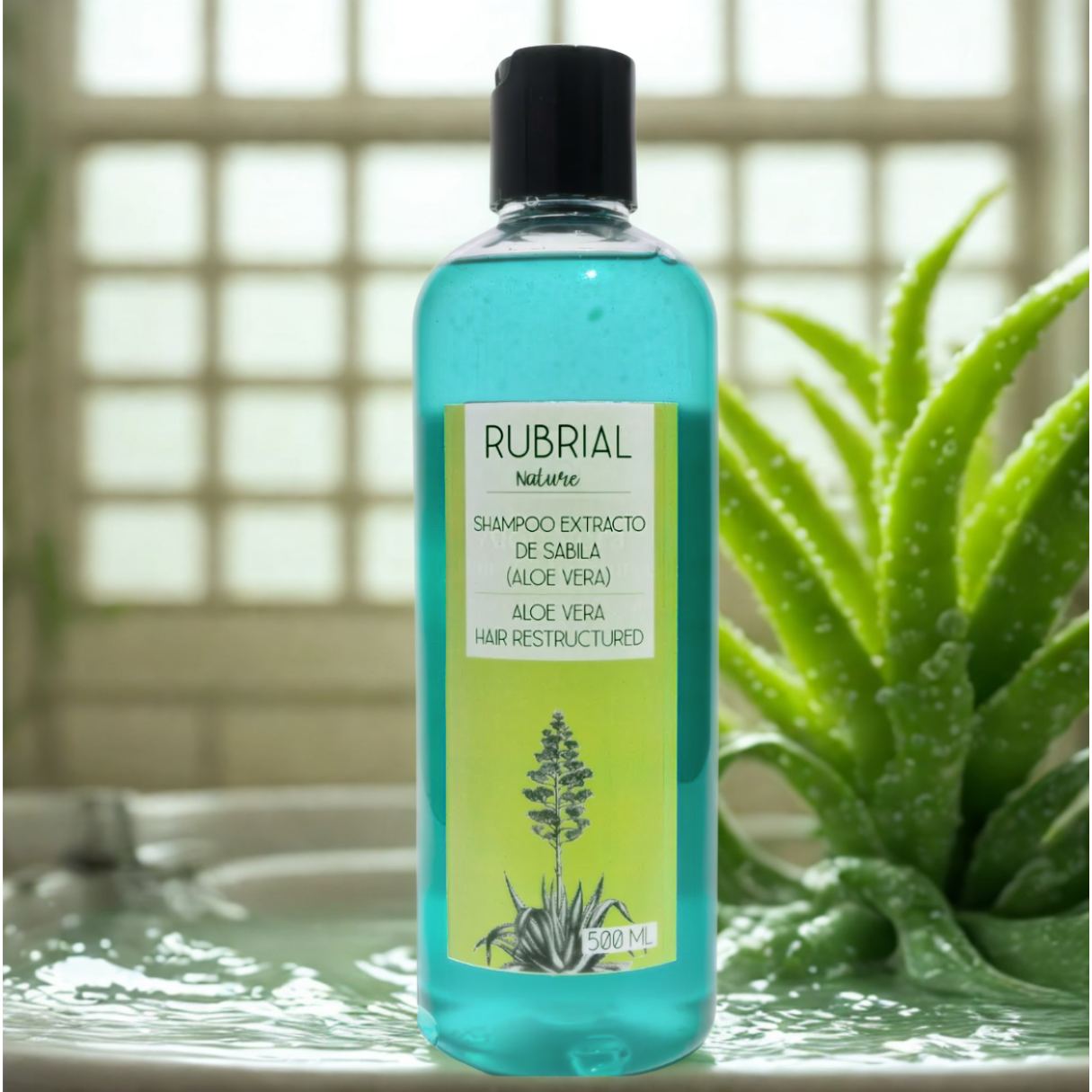 Shampoo Extracto de Sábila (Aloe Vera) 500 ml (16.9 oz)