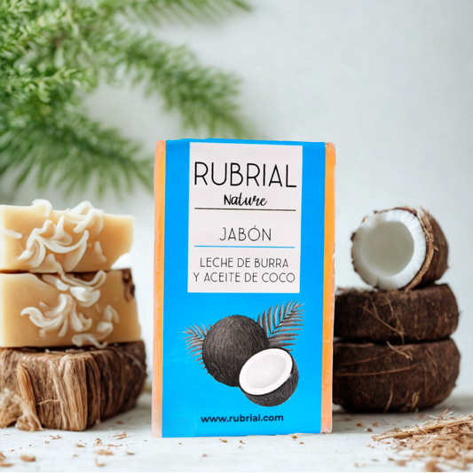 Jabón Leche de Burra y Aceite de Coco 100 g (3.5 oz)