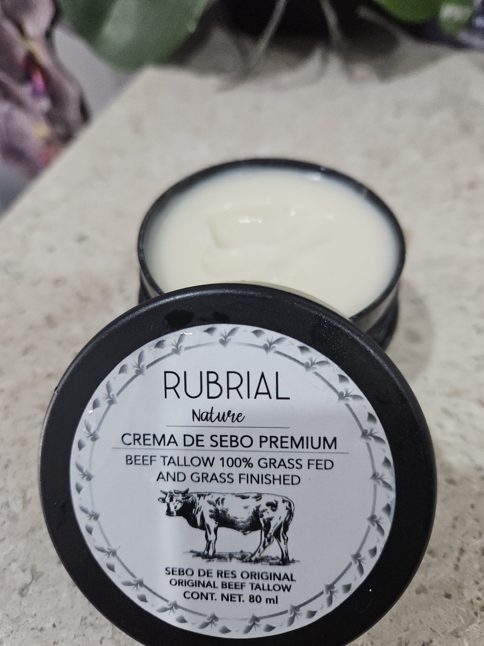 Crema de sebo de res con formula Rubrial